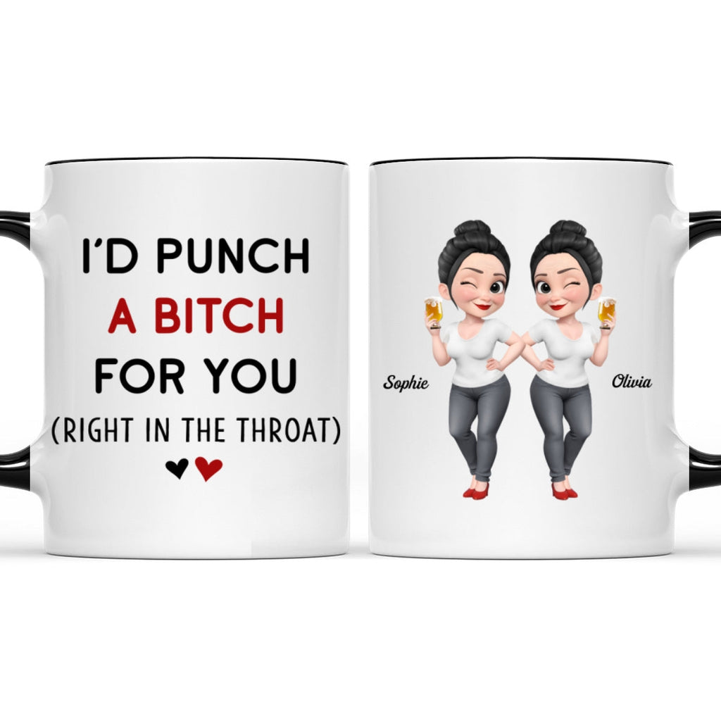 Custom Best Friend, Christmas & Birthday Friendship Keepsake Gift • Would Punch For You - Personalized Accent Mug