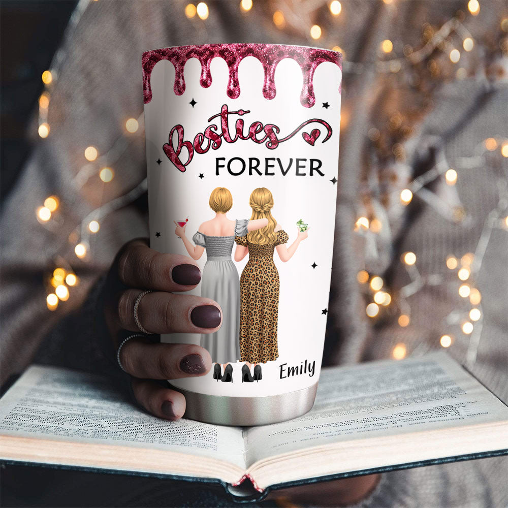 Custom Christmas Birthday Gifts For Best Friend • Besties Our friendship Is Endless - Personalized Tumbler