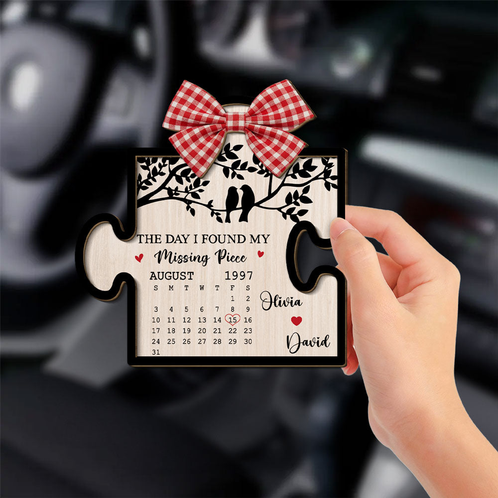 The Day I Found My Missing Piece - Personalized Car Visor Clip