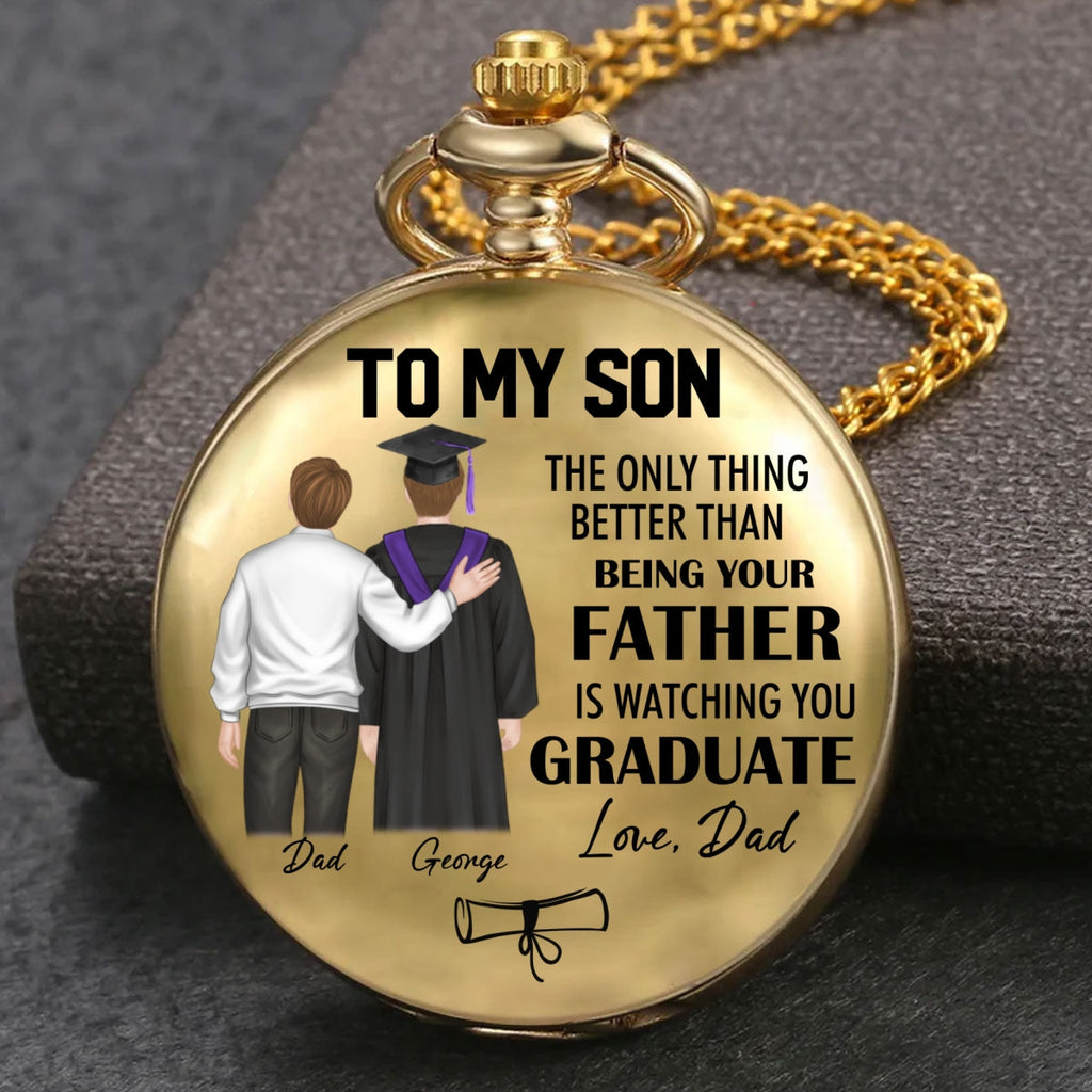 Watching You Graduate - Personalized Print Pocket Watch