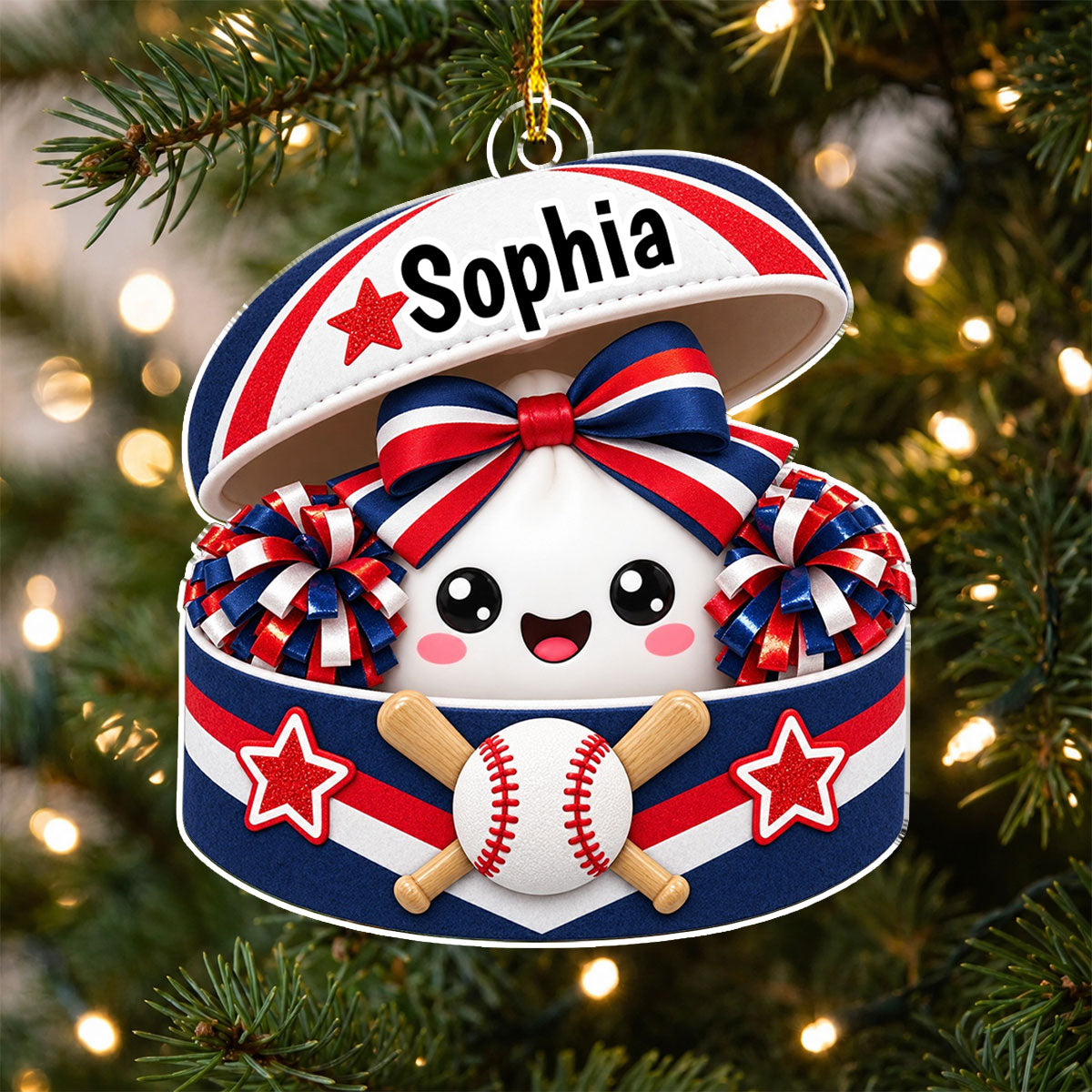 Custom Family Ornament, Christmas Gift for Family Members •  Little Holiday Spirit - Personalized Acrylic Ornament