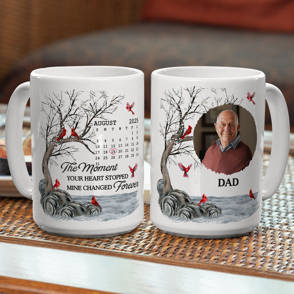 Custom Photo Christmas & Birthday Keepsake Gift • The Moment Your Heart Stopped - Personalized Coffee Mug