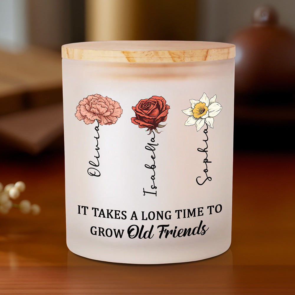 Growing An Old Friend - Personalized Glass Jar With LED Candle