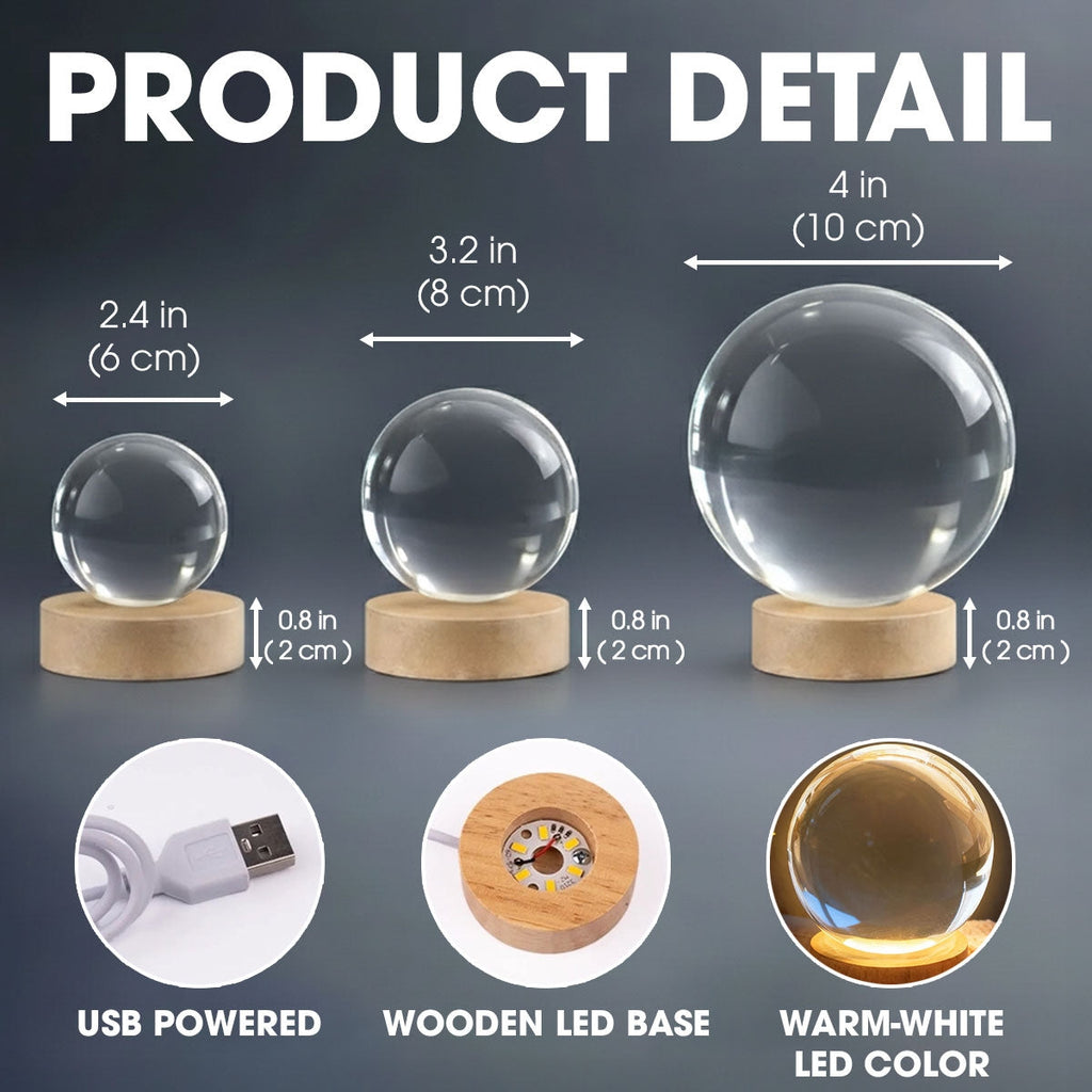 I Scored The Best Dad - Personalized Crystal Globe Lamp