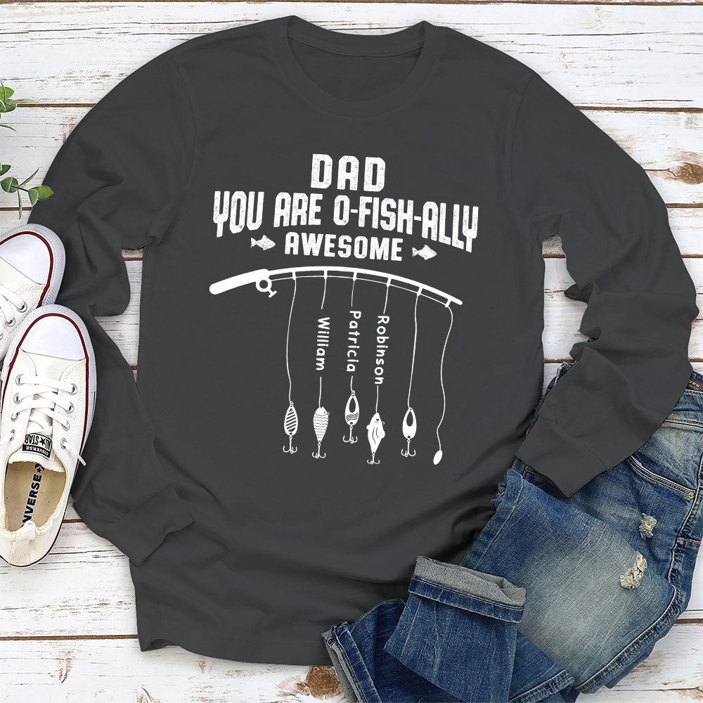 Custom Father's Day, Special Gift for Dad & Grandpa • Ofishally Awesome Dad - Personalized Shirt