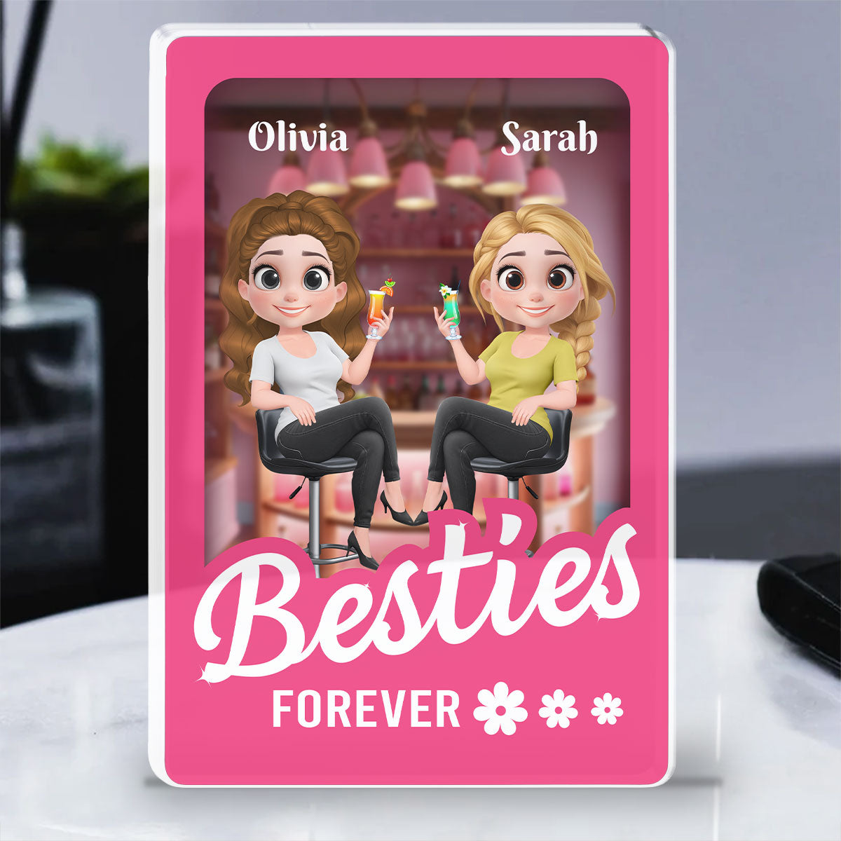 Custom Friendship Decor, Christmas Birthday Gifts For Best Friend • In My World - Personalized Acrylic Plaque