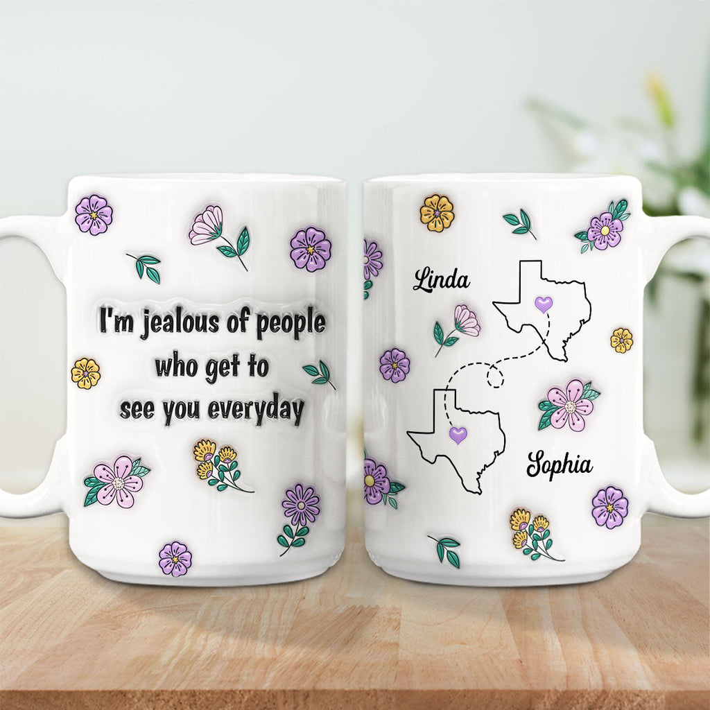 Custom Best Friend, Christmas & Birthday Friendship Keepsake Gift • I Am Jealous - Personalized 3D Inflated Effect Mug