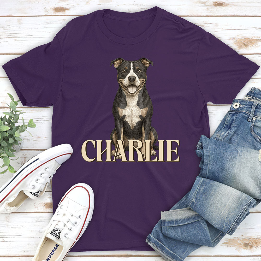 Custom Christmas & Birthday Keepsake Gift • Realistic Dog Dad - Personalized Shirt - Sweatshirt