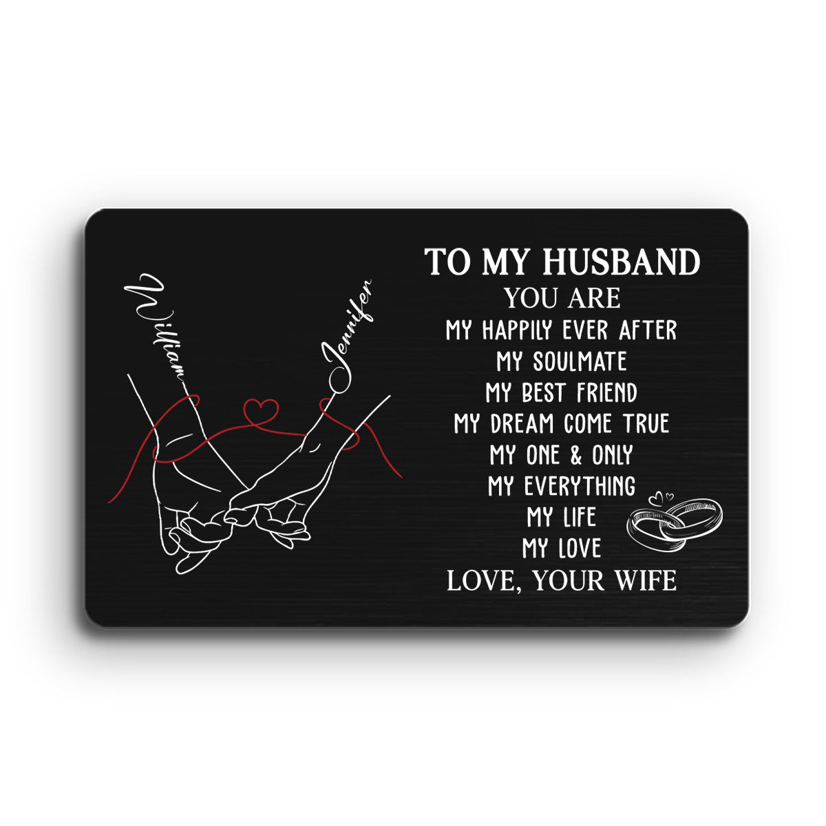 My Life My Love - Personalized Wallet Card