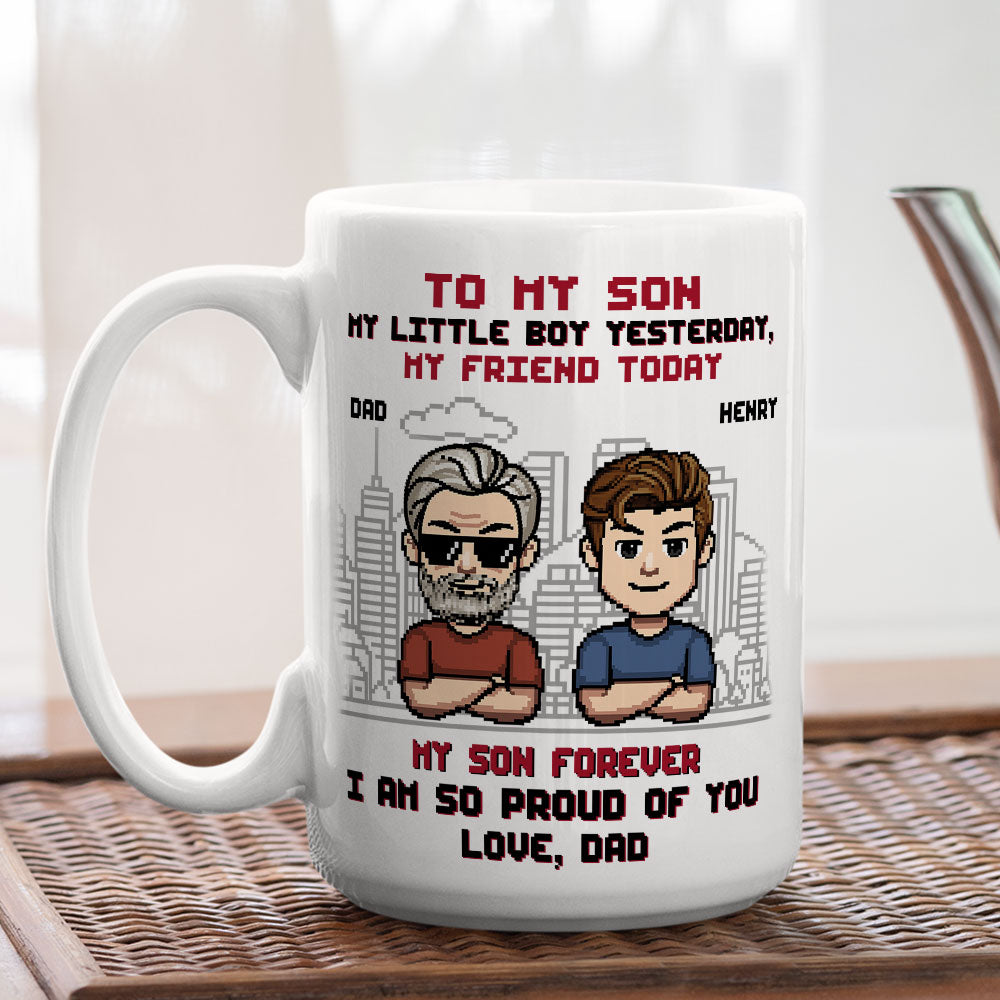 Custom Father's Day Gift For Son • Always My Baby My Hero - Personalized Coffee Mug