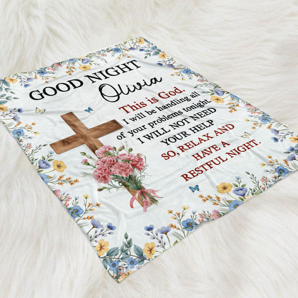 Good Morning And Good Night This Is God - Personalized Fleece Blanket