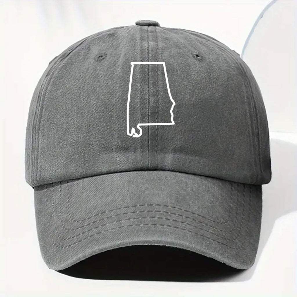US State - Personalized Vintage Washed Denim Cap