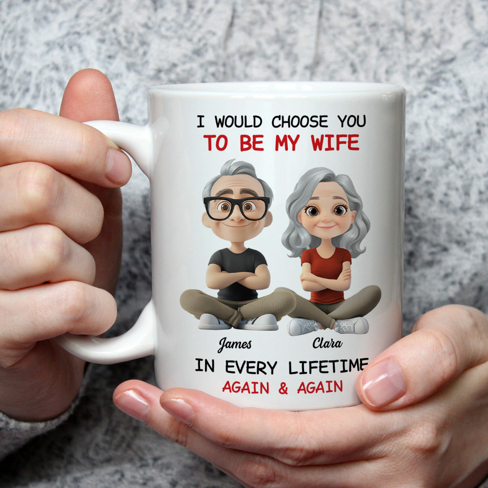 Custom Anniversary Keepsake Gifts For Couple • Always Choose You My Wife - Personalized Coffee Mug