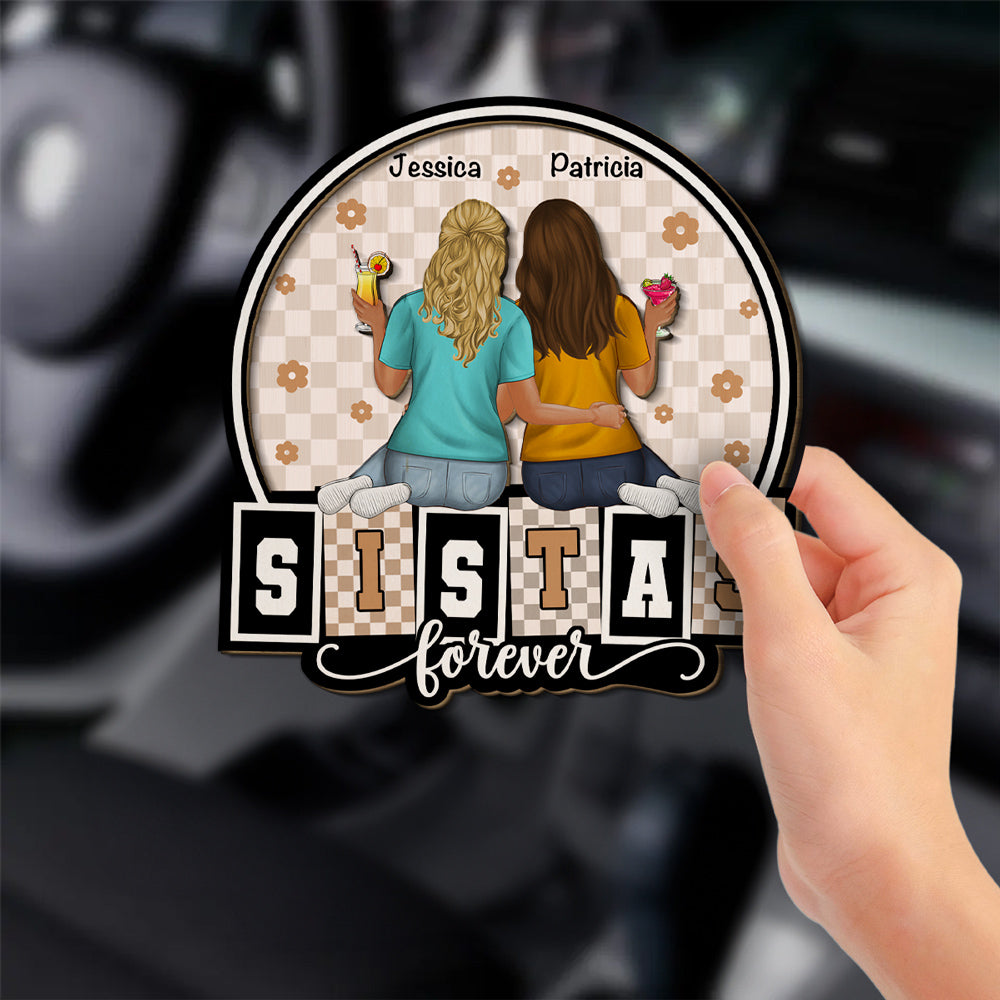 Forever Be My Sister Bestie - Personalized Car Visor Clip