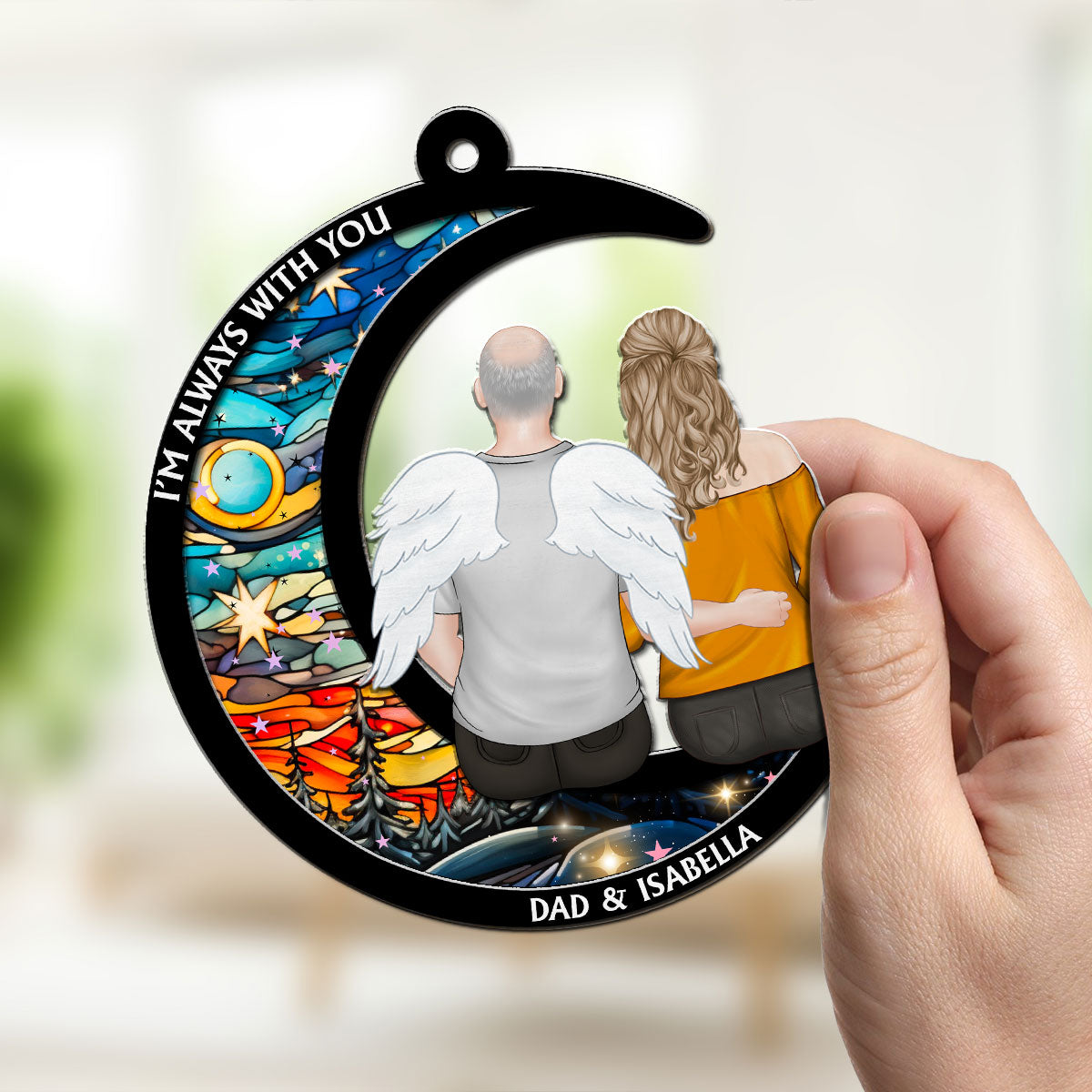 Custom Memorial Hanging Decor, Remembrance Keepsake • Always With You - Personalized Suncatcher