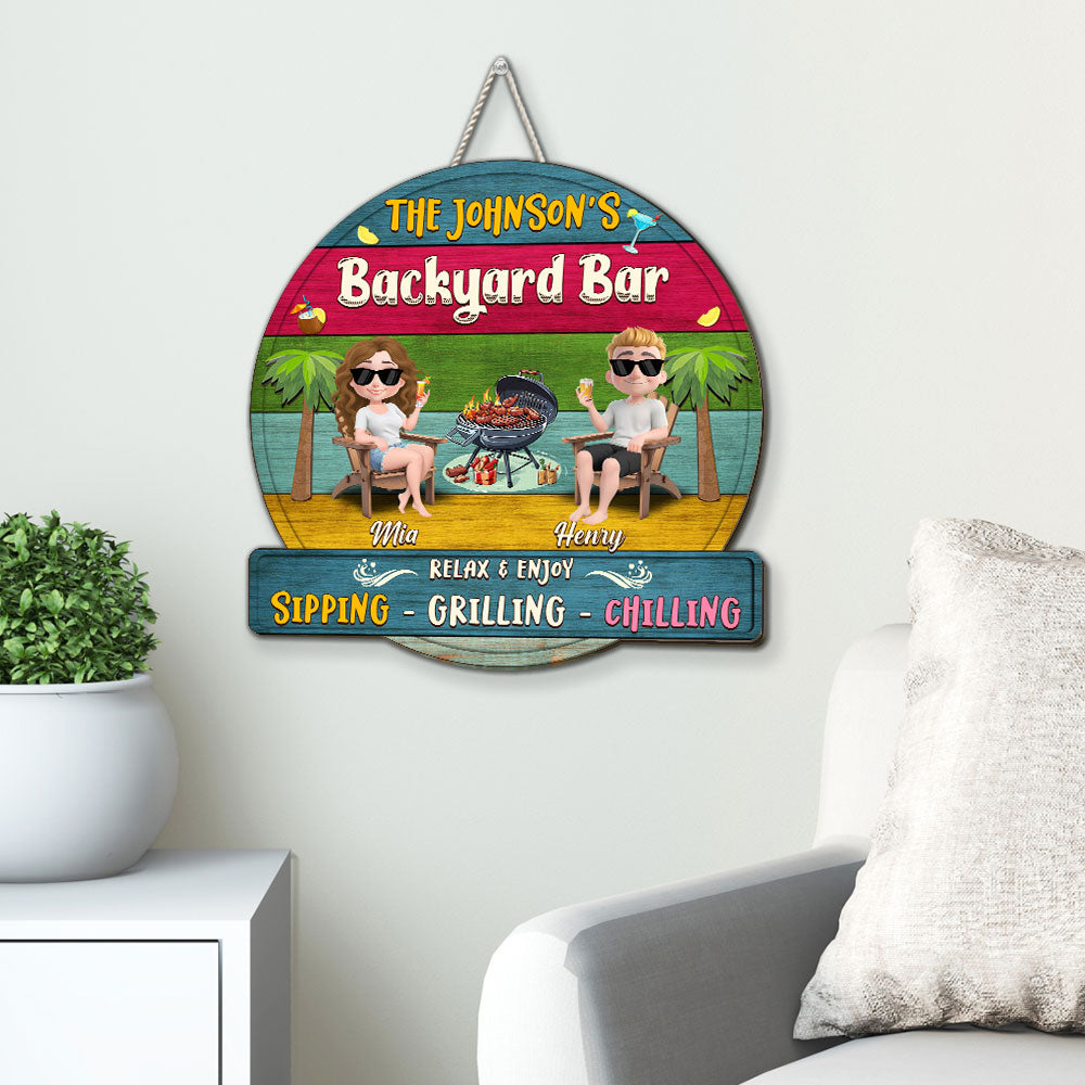 Custom Home & Wall Decor, Birthday & Christmas Gift • Relax And Unwind - Personalized Wood Sign