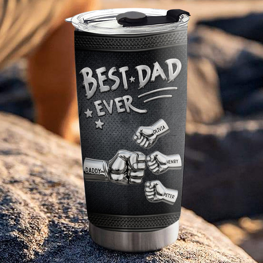 Custom Father's Day Birthday Gifts For Dad • Best Dad New Style - Personalized 3D Inflated Effect Tumbler
