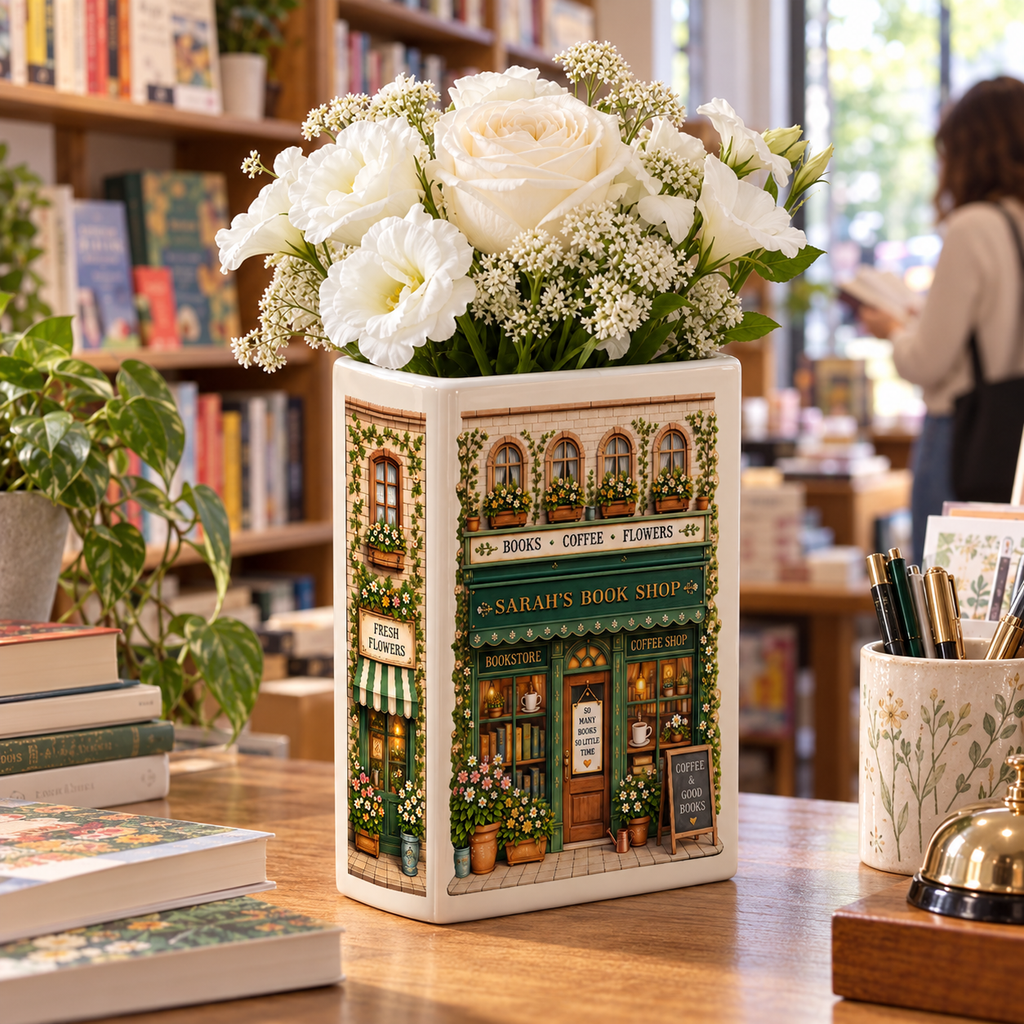 Every Book Lover Needs This - Personalized Ceramic Book Vase