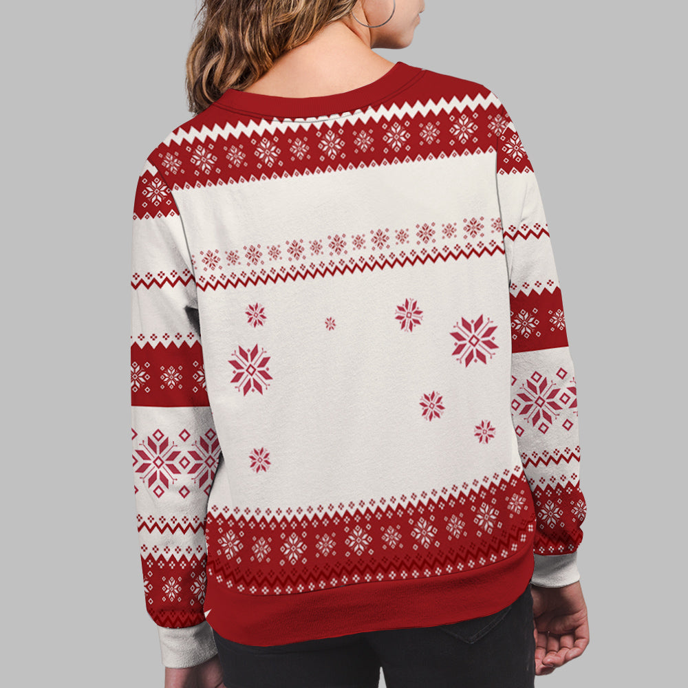 Custom Family Christmas Sweatshirt, Gift for Family Members • Family Together - Personalized All-Over-Print Sweatshirt