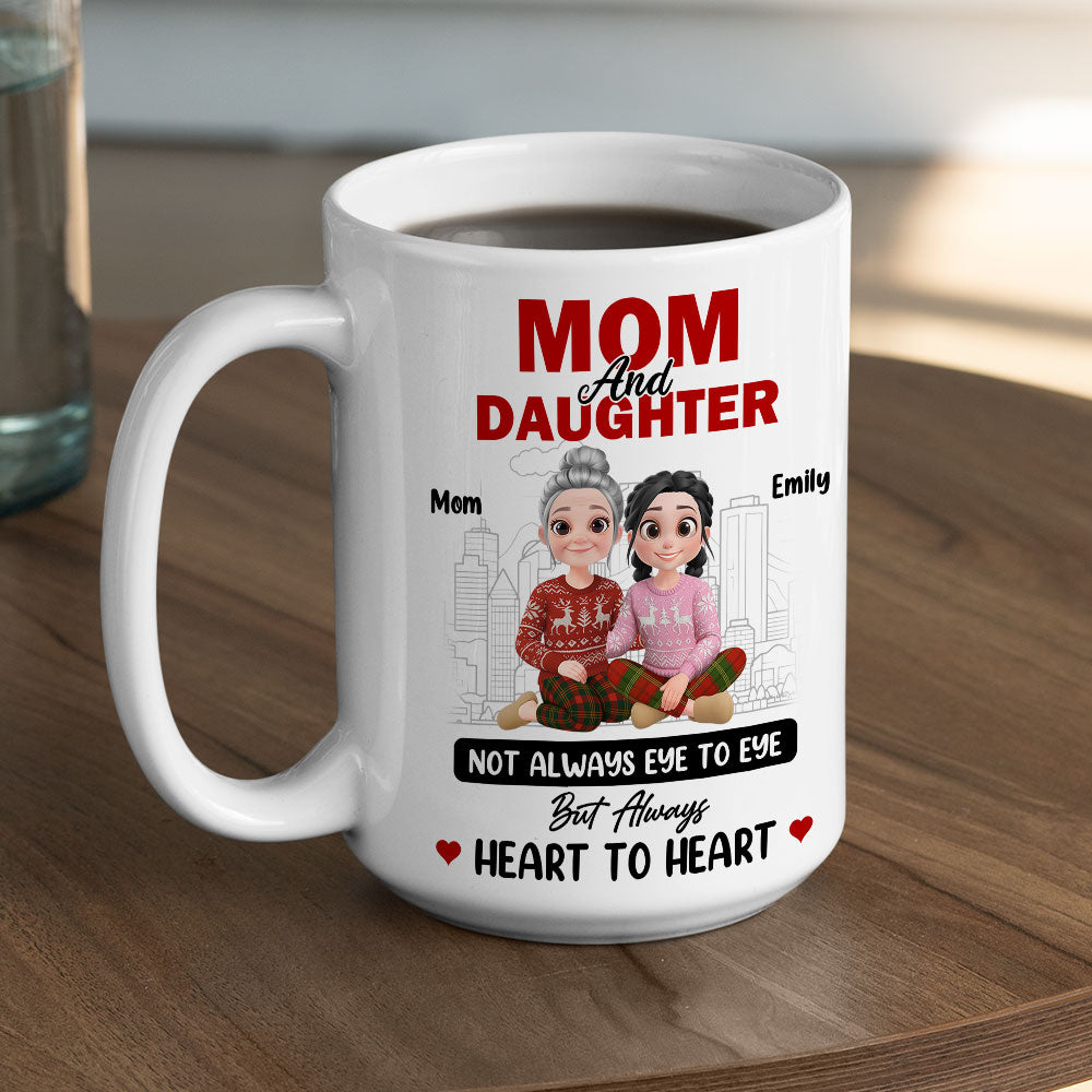 Custom Christmas & Birthday Gift for Daughter • Love Flows Mother To Daughter - Personalized Coffee Mug