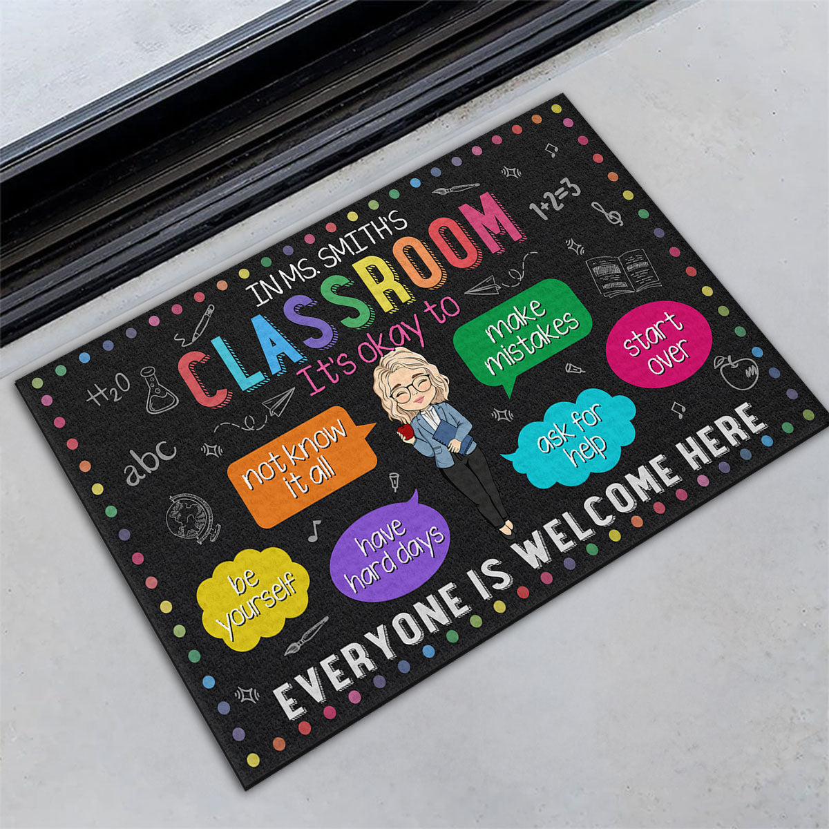 In My Classroom Everything Is Okay - Personalized Doormat