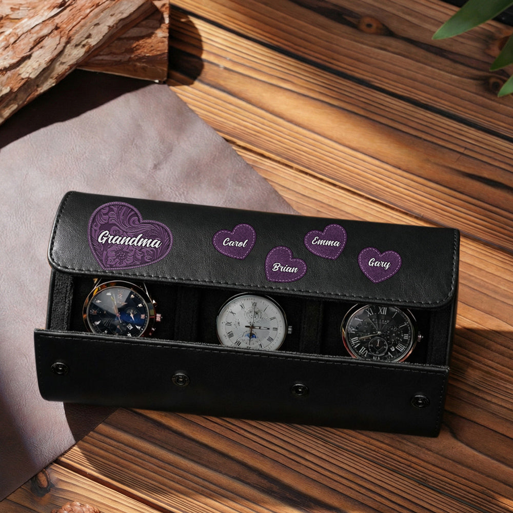 Little Sweethearts - Personalized Leather Watch Case