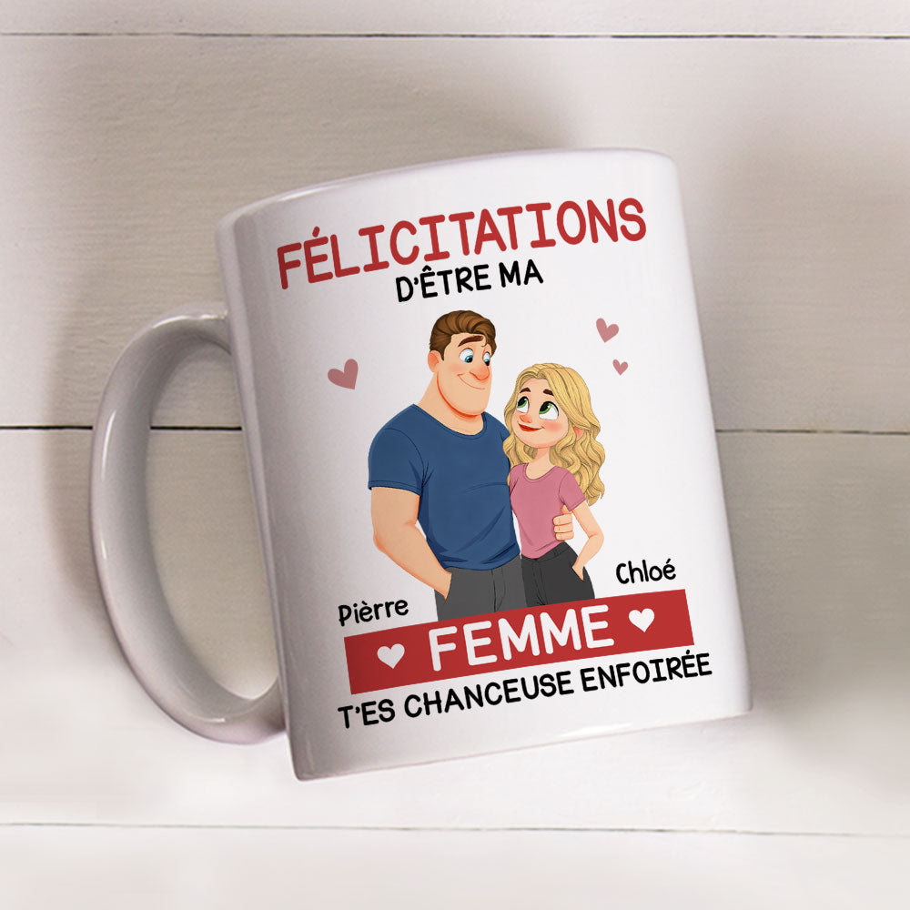 Custom Anniversary Keepsake Gifts For Couple • L'amour, c'est toi - Mug à café personnalisé