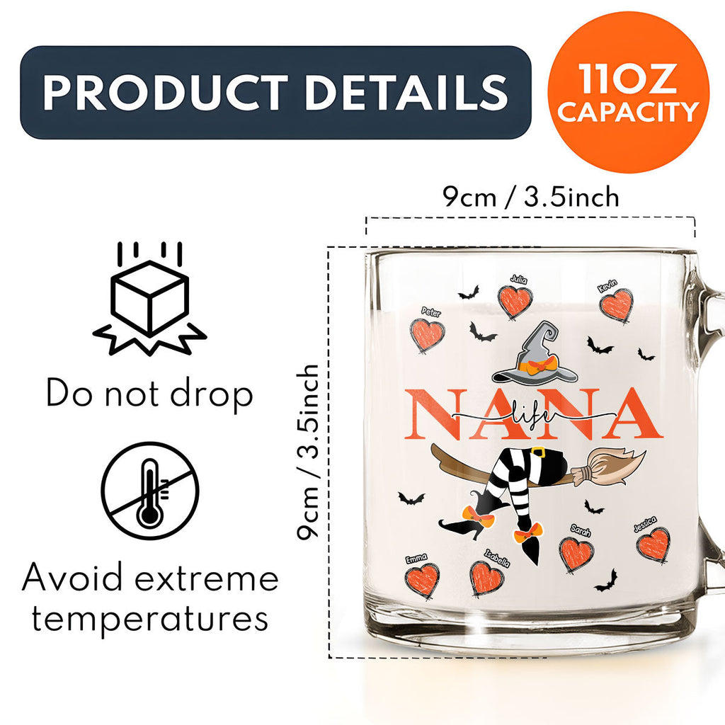 Grandma Life Witch - Personalized Glass Mug