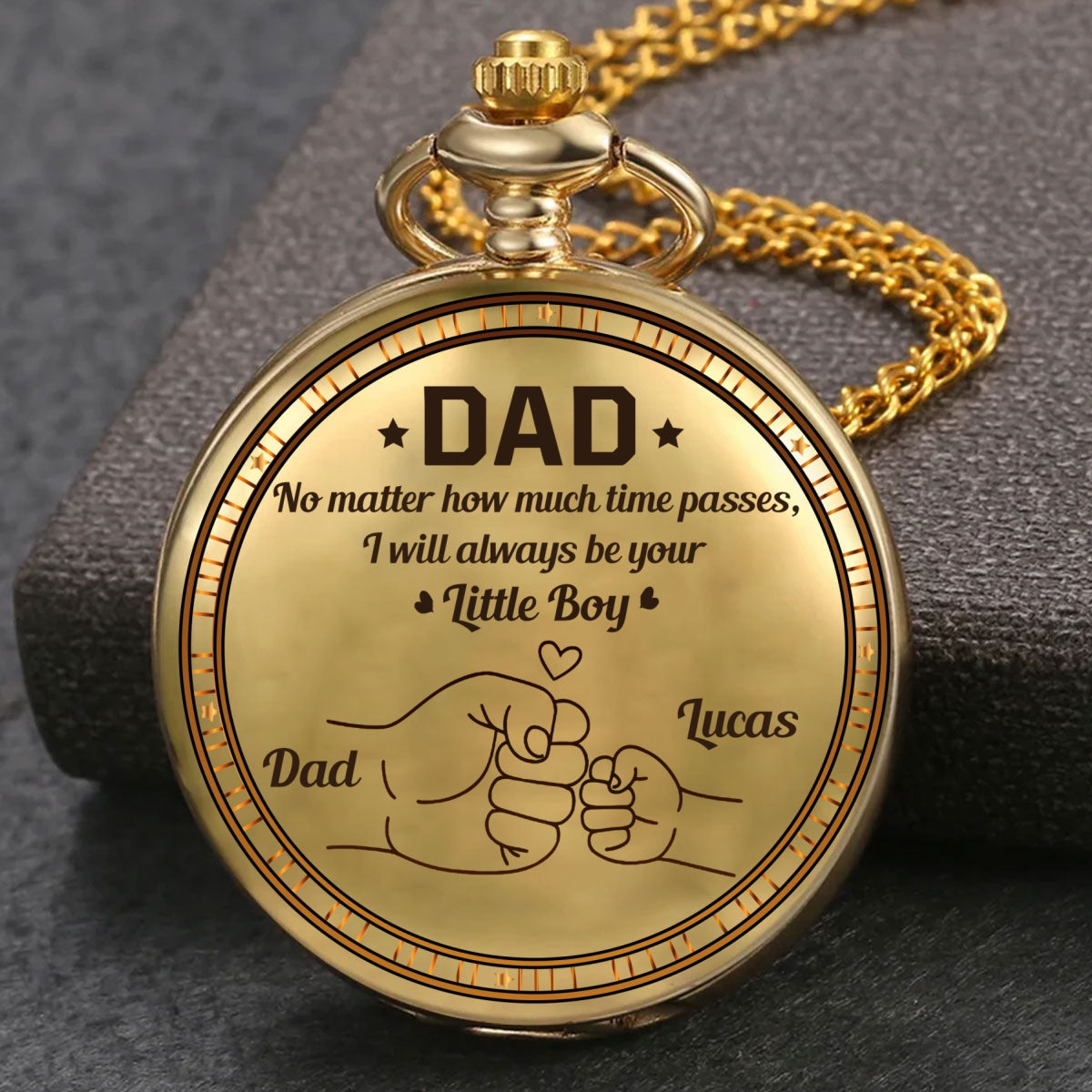 No Matter How Much Time Passes - Personalized Pocket Watch