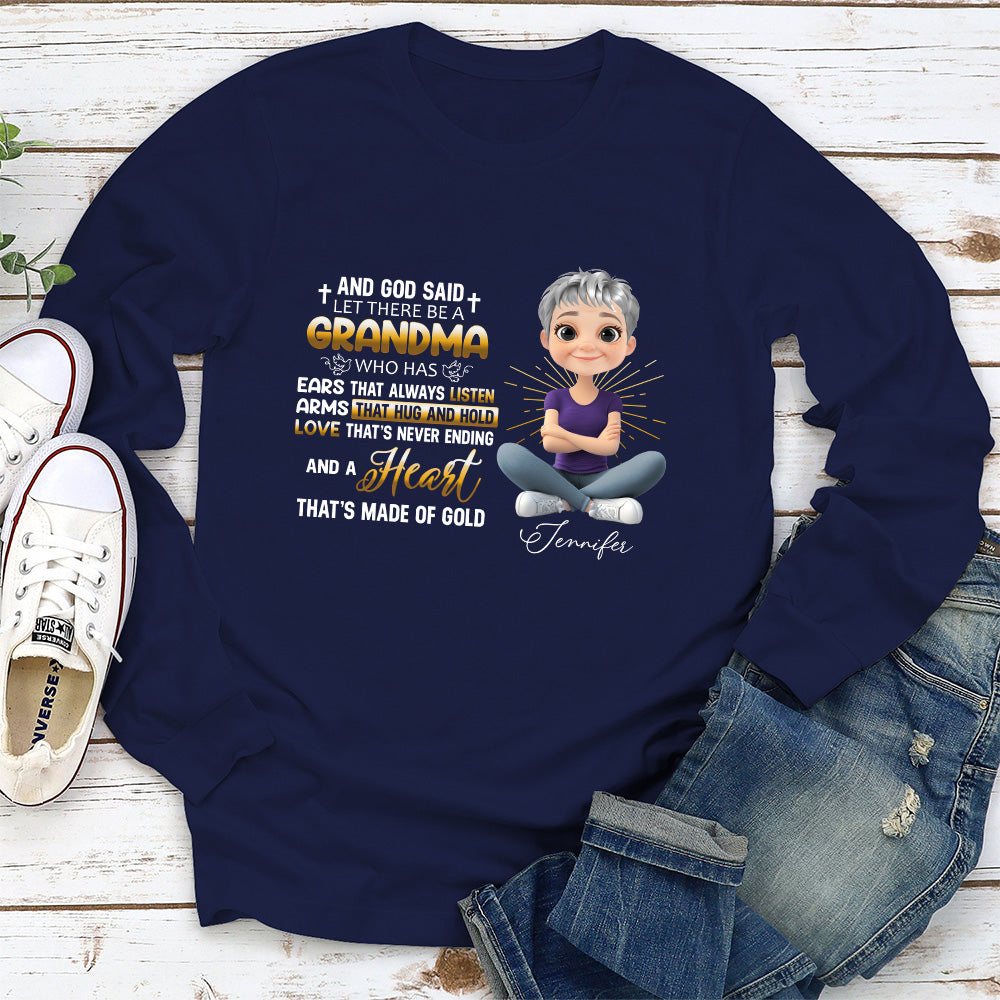 Custom Christmas & Birthday Gift for Grandma • God Made Grandma - Personalized Shirt