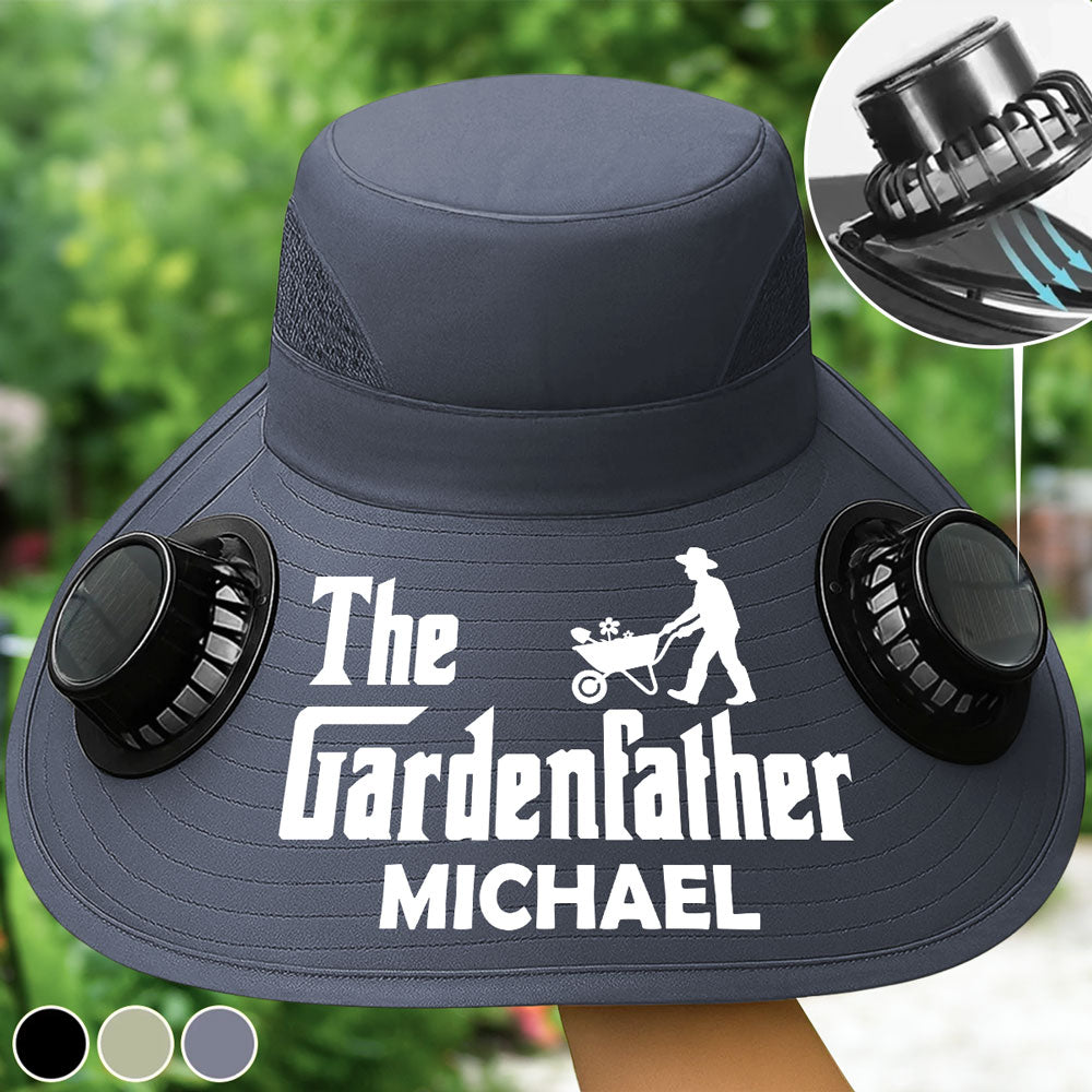 The Gardenfather - Personalized Solar Fan Hat