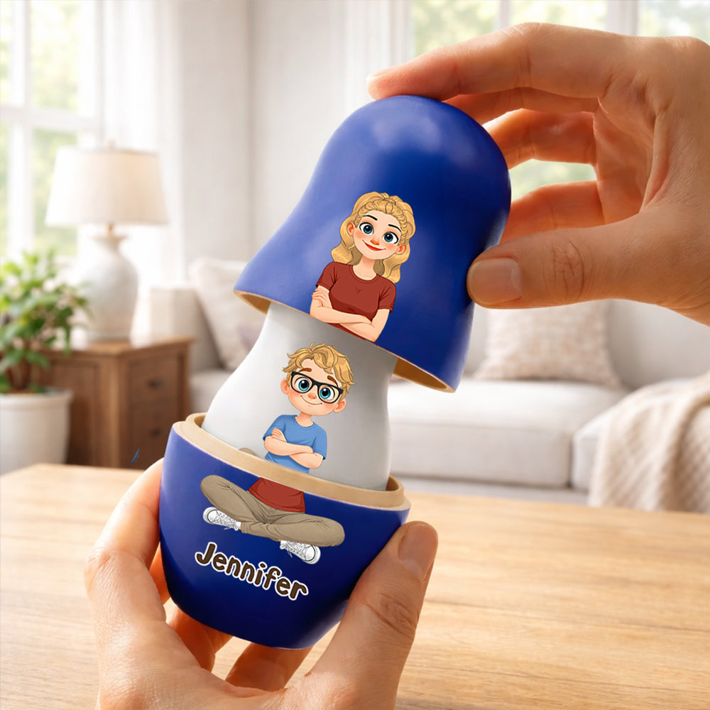 Growing Lovely Family - Personalized Nesting Doll