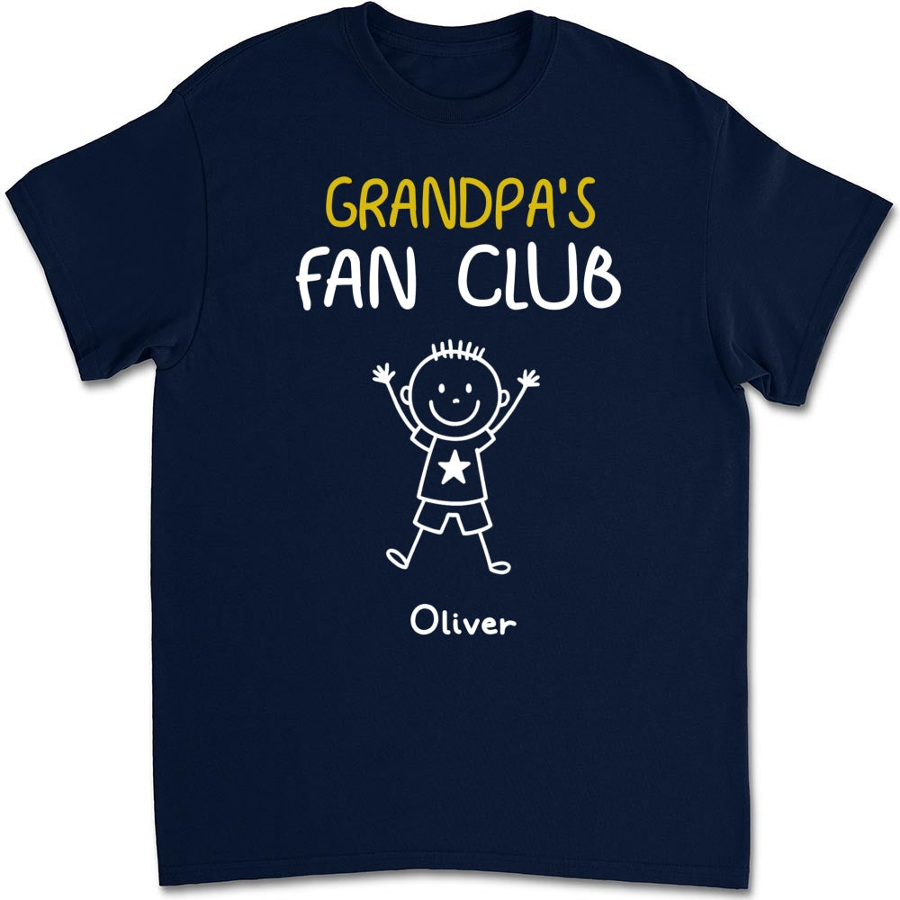 Custom Christmas & Birthday Gift for Dad, Grandpa • Grandpa Fan Club - Personalized Shirt