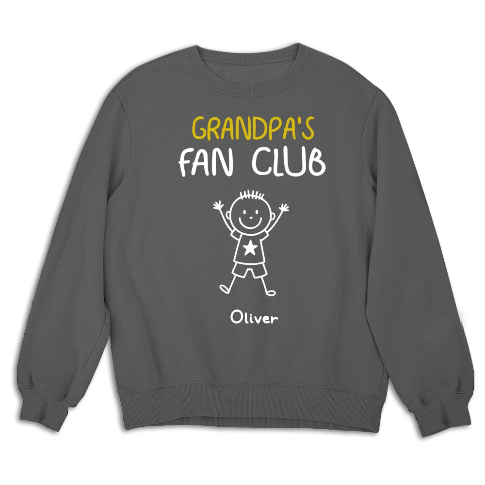 Custom Christmas & Birthday Gift for Dad, Grandpa • Grandpa Fan Club - Personalized Shirt