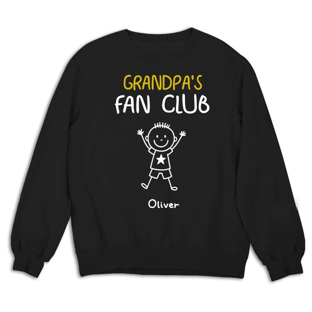 Custom Christmas & Birthday Gift for Dad, Grandpa • Grandpa Fan Club - Personalized Shirt