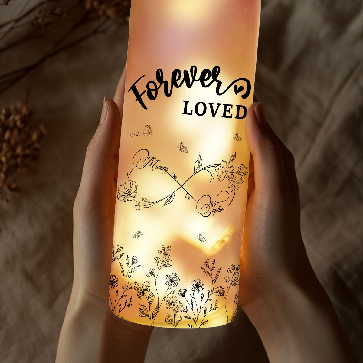 I Love And Appreciate You Always Mom - Personalized Bottle Lamp
