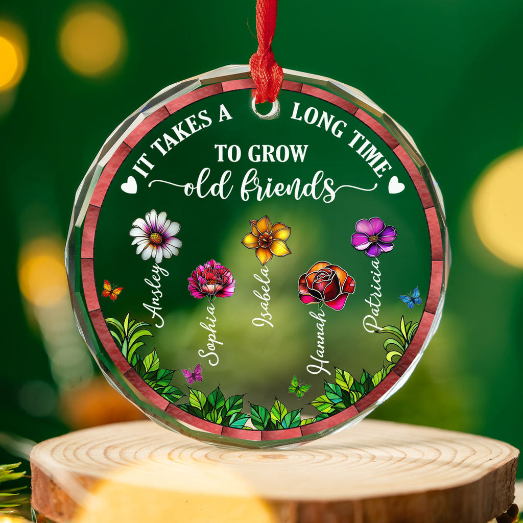 Custom Friendship Christmas Ornament, Best Friend Gift •  I Would Pick You - Personalized Glass Ornament