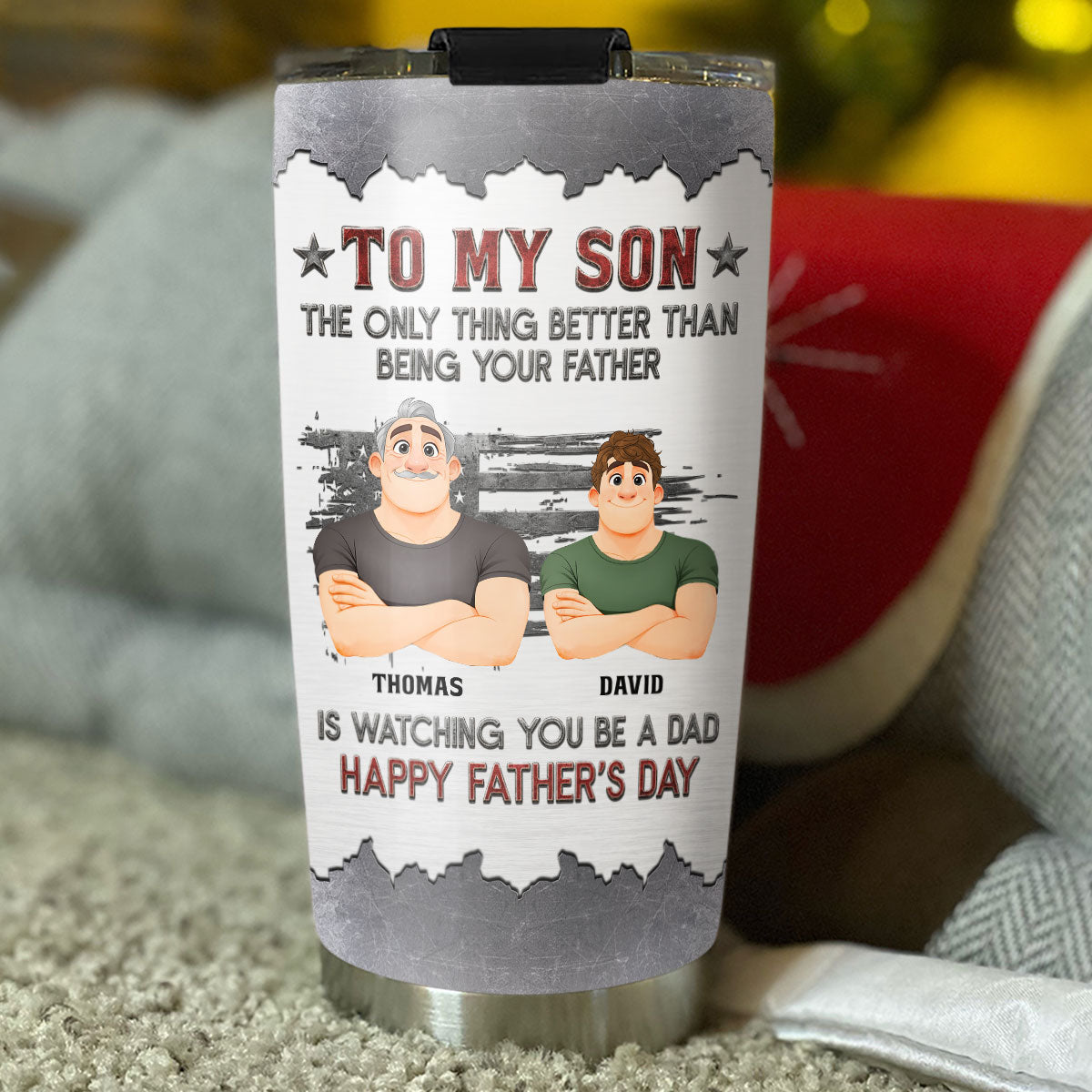 Custom Father's Day Birthday Gifts For Son • Proud Of My Son Be A Dad - Personalized Tumbler