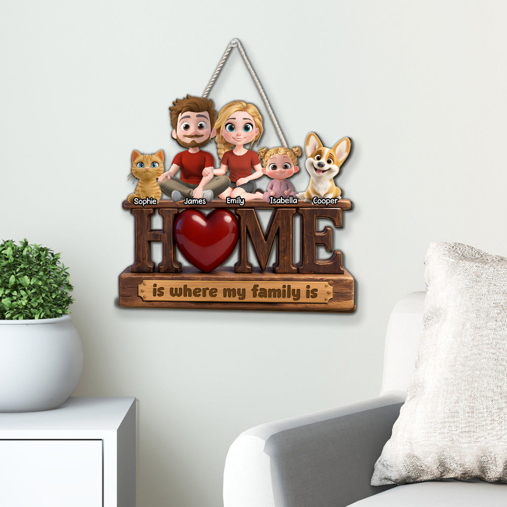 Custom Home & Wall Decor, Birthday & Christmas Gift • Paws Make It Home - Personalized Wood Sign