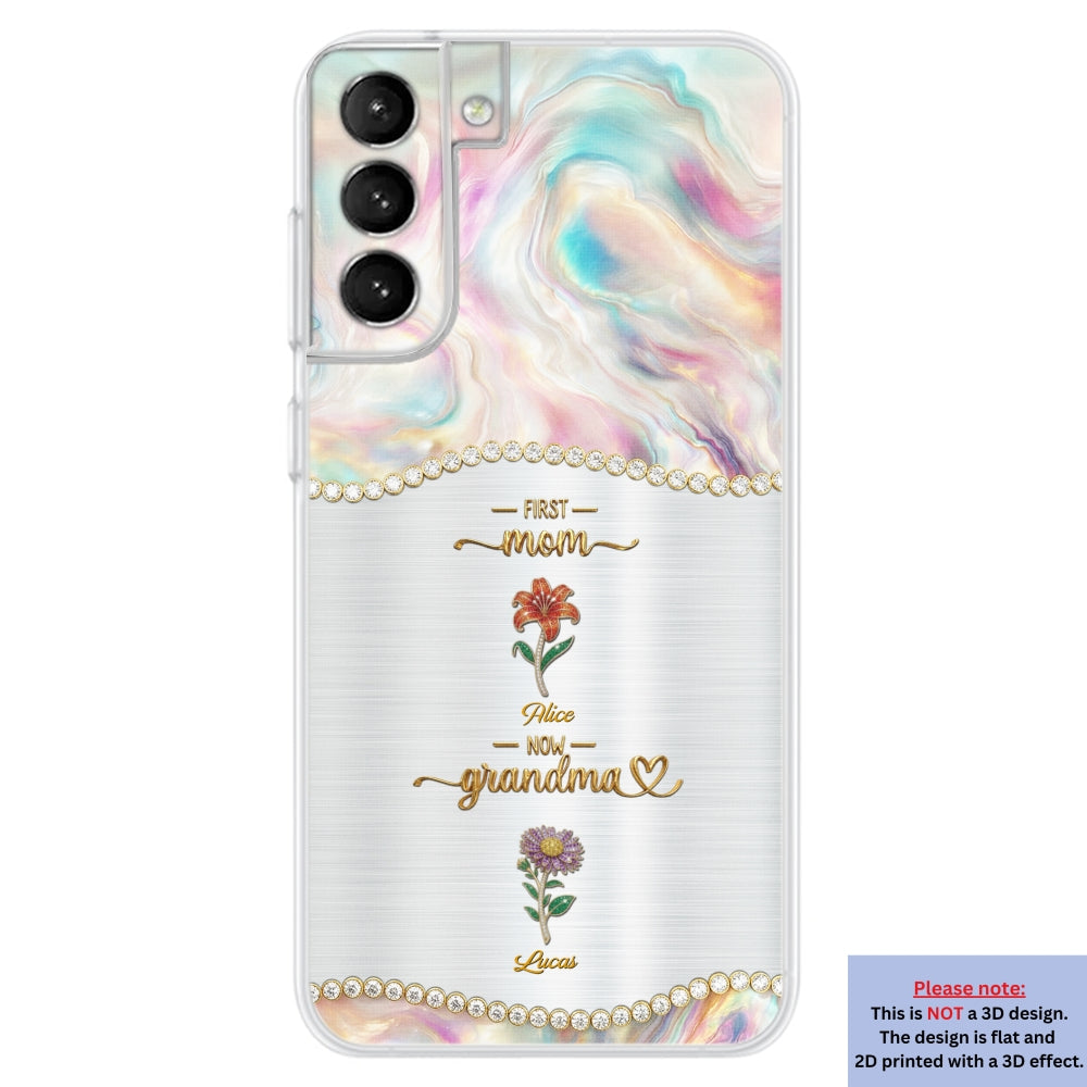 First Mom Now Grandma 2 - Personalized 3D Inflated Effect Phone Case