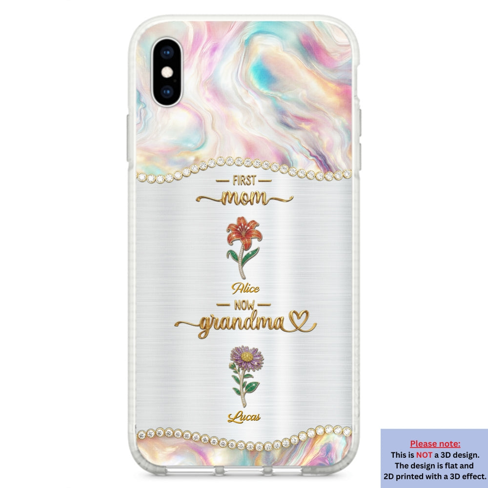 First Mom Now Grandma 2 - Personalized 3D Inflated Effect Phone Case