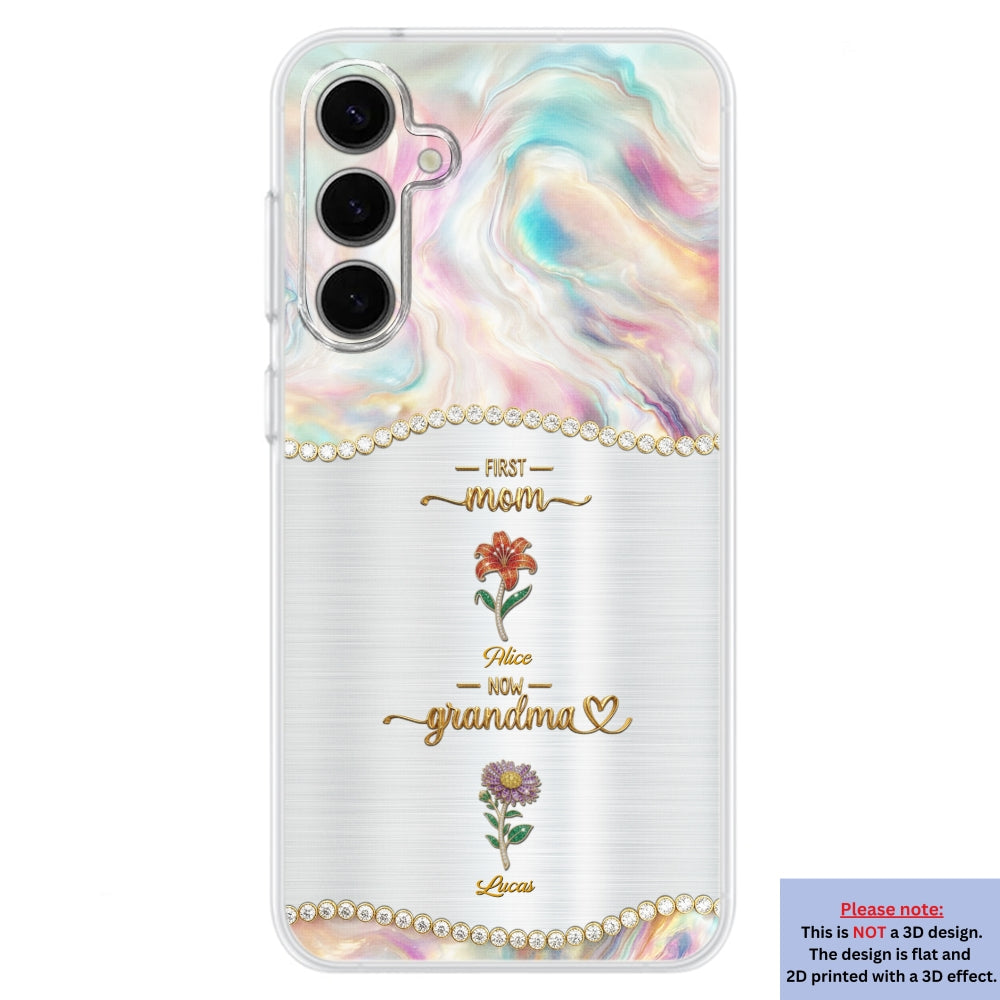 First Mom Now Grandma 2 - Personalized 3D Inflated Effect Phone Case