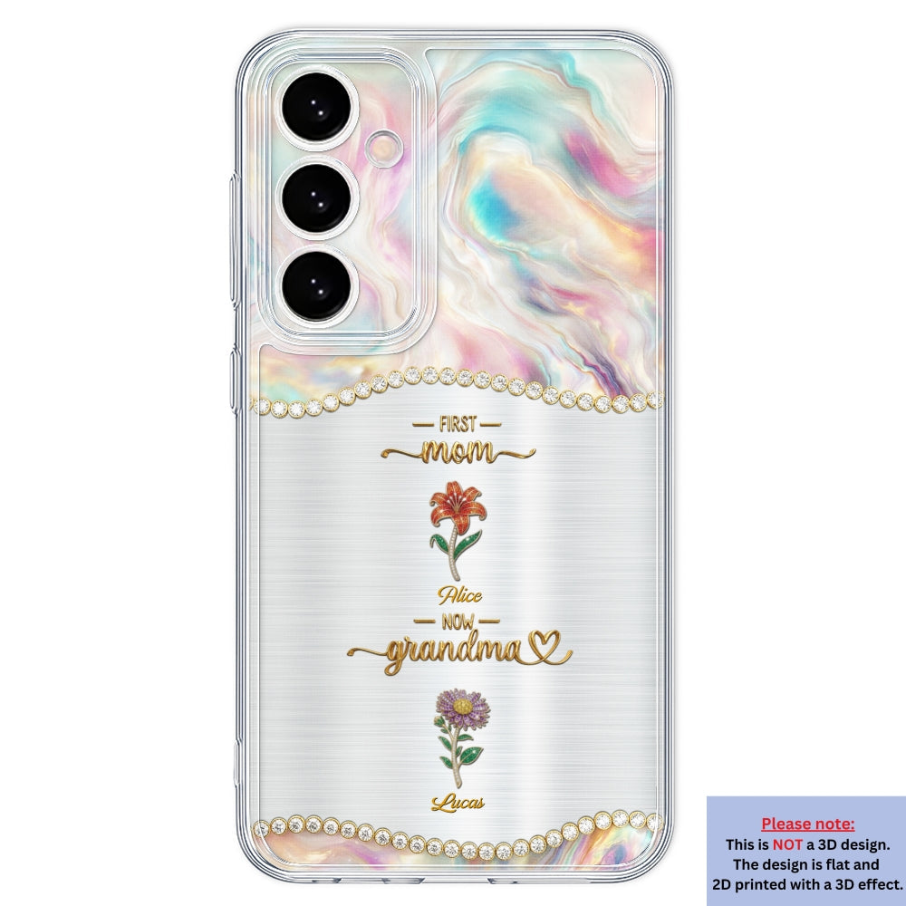 First Mom Now Grandma 2 - Personalized 3D Inflated Effect Phone Case