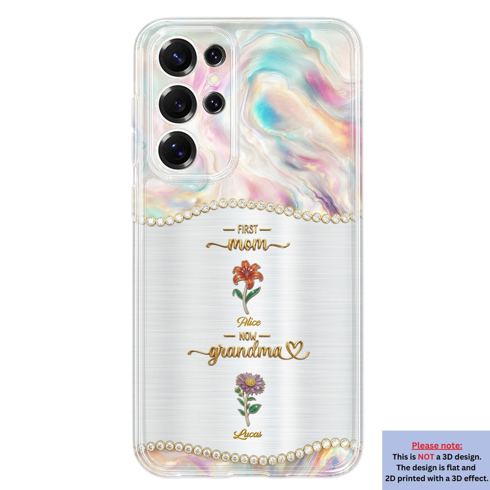 First Mom Now Grandma 2 - Personalized 3D Inflated Effect Phone Case