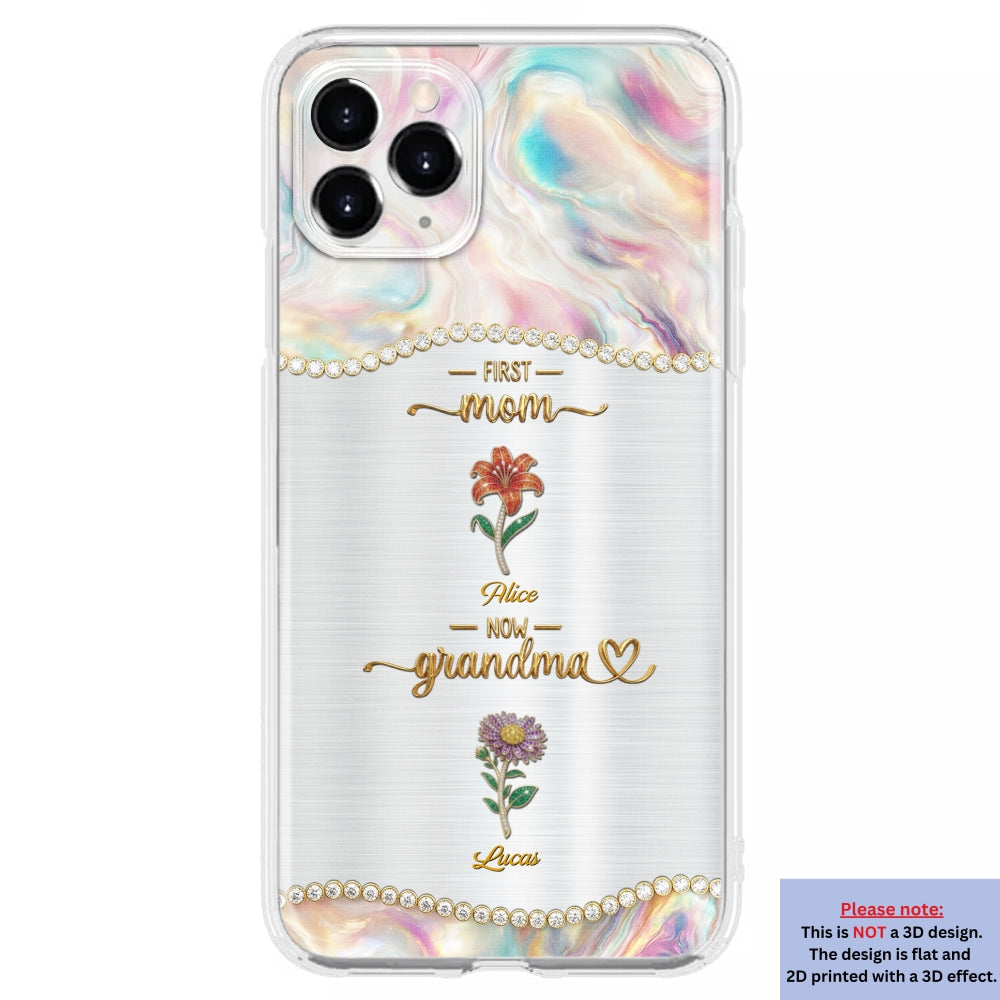 First Mom Now Grandma 2 - Personalized 3D Inflated Effect Phone Case