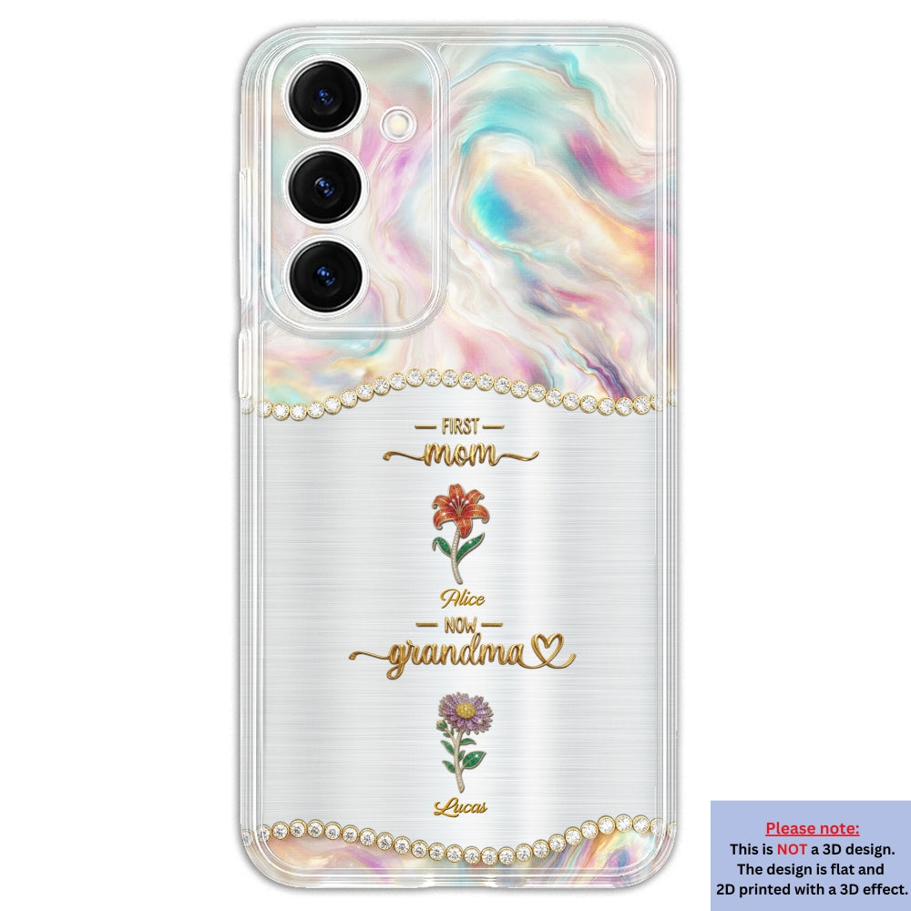 First Mom Now Grandma 2 - Personalized 3D Inflated Effect Phone Case
