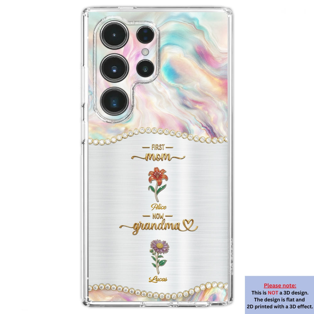 First Mom Now Grandma 2 - Personalized 3D Inflated Effect Phone Case