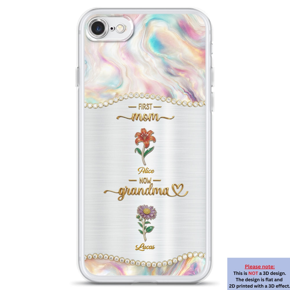 First Mom Now Grandma 2 - Personalized 3D Inflated Effect Phone Case