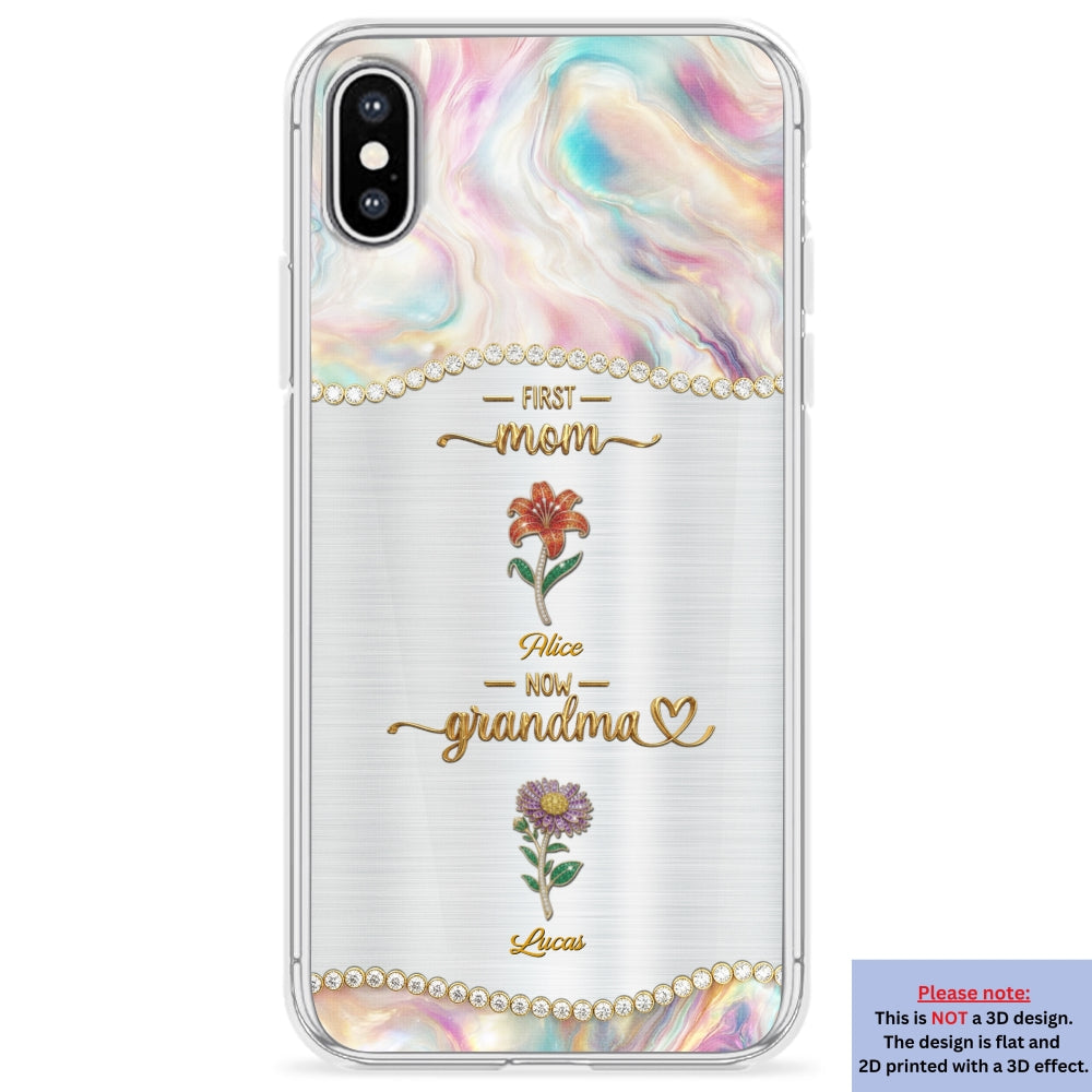 First Mom Now Grandma 2 - Personalized 3D Inflated Effect Phone Case
