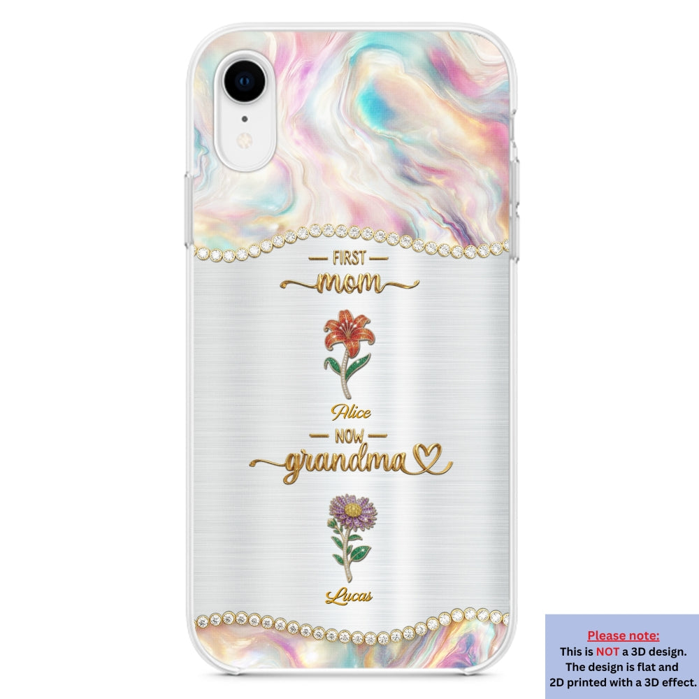 First Mom Now Grandma 2 - Personalized 3D Inflated Effect Phone Case